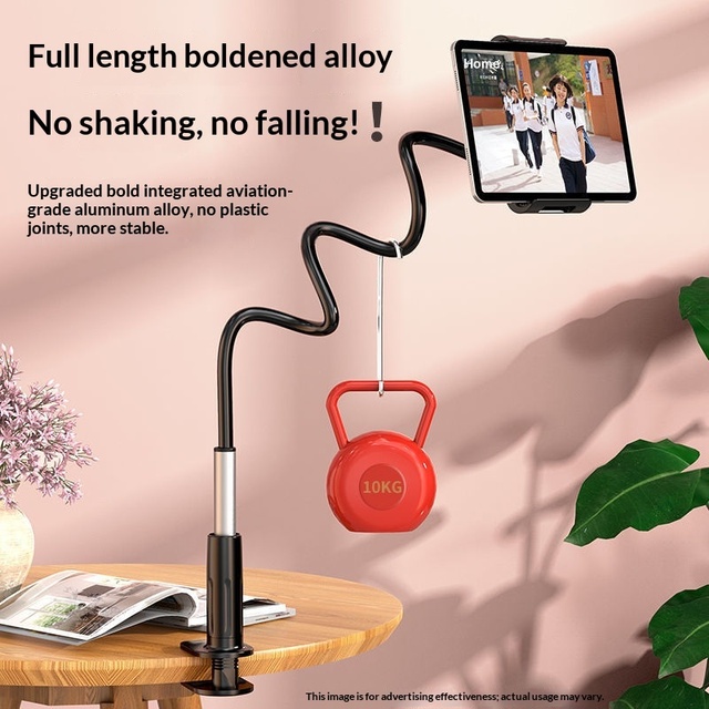 Alloy Lazy Bedside & Desktop Mobile Phone Stand-Universal Flat Stand for Desk Use