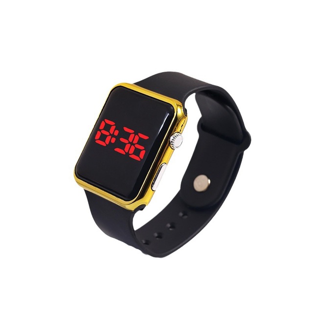 Hot Selling Luxury Fashion Square LED Display Digital Watch for Kids Cross-Border Casual Sports Student Electronic Watch
