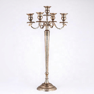 Candelabro de Metal dorado champán plateado más vendido, candelabro de pie para bodas, hogar, sala de estar, decoraciones de Hotel - Product Image 1