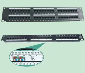 1U 19 "24 יציאות UTP CAT5E/CAT6 תיקון פנל XJY-GJ-34-C248 מתלה הר סיבים אופטי תיקון לוח ODF/הפצת מסגרת