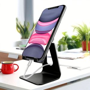 Aluminum Smartphone <b>Holder</b> Desktop Adjustable Cell Phone Stand Dock <b>Holder</b> Compatible with All Phones and <b>Tablet</b> - Product Image 2