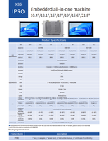 10,4"/12,1"/15"/17"/19"/15,6"/21,5" X86 Industrie-All-in-One-Panel-PC Intel Core I5 SSD Windows 10 Touchscreen DDR3