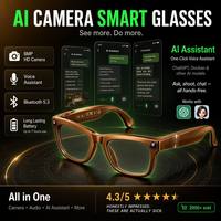 Lunettes Intelligentes IA avec Étui de Recharge Magnétique, Vidéo 2K, Traduction en Temps Réel, Appels Téléphoniques, Lecteur de Musique, Stabilisation d'Image, Étanche