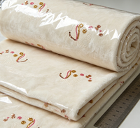 Tissu en velours polyester brodé avec des paillettes de 3 mm, robe moulante sans bretelles pour femmes, filles et garçons, pour mariage et fête, poids moyen