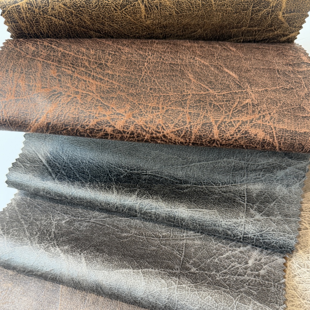 Eco-friendly Anti-scratch Synthetic Artificial Bronzed Suede Faux Leather Fabric