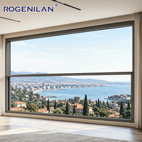 Ventanas Elevables Eléctricas de Aluminio con Doble Vidrio Templado, Ventana Corredera Vertical de Piso a Techo, Marca Rogenilan