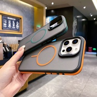 Coque de téléphone magnétique en PC et TPU avec impression soyeuse pour iPhone 17 16 15 14 13 et Redmi 15C 13C, translucide et antidérapante