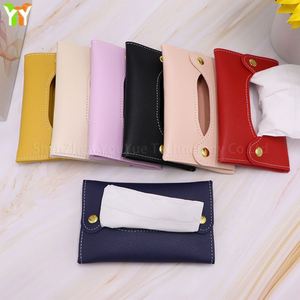 Boîte en cuir PU, mini étui pour serviettes en papier, porte-mouchoirs pratique pour la maison - Product Image 2