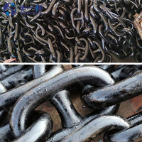 Chaîne d'ancre à maillons peinte en noir pour marine et chantier naval haute tension à vendre