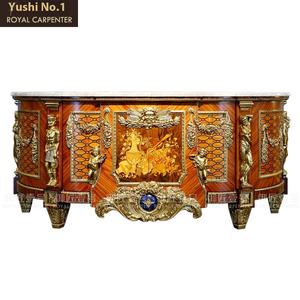 Meuble de <span class=keywords><strong>maison</strong></span> de luxe français en bois massif sculpté, buffet européen moderne pour le salon, rangement personnalisable, palais <span class=keywords><strong>rococo</strong></span> - Product Image 4