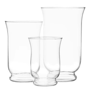 6 pouces 8 pouces 10 pouces verre clair Hurri canne bougeoir pot à l'ancienne pièce maîtresse décorative pour la maison ou le mariage - Product Image 1