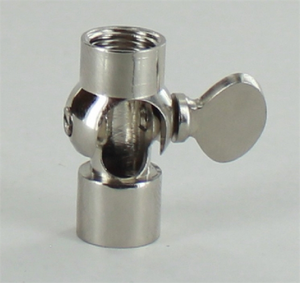 Acabado <span class=keywords><strong>en</strong></span> níquel, latón, brazo de diferente longitud, junta giratoria ajustable roscada hembra con llave - Product Image 3