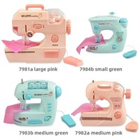 Mini machine à coudre électrique éducative transfrontalière pour enfants, accessoires de couture DIY pour le plastique