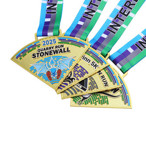 Medalla de <span class=keywords><strong>Stonewall</strong></span> Mountain Run 5K de 4 piezas de oro personalizado - Product Image 4