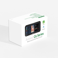 Aoocci Caméra de tableau de bord pour moto tout-en-un avec GPS antivol, écran IPS étanche, TPMS, CarPlay, Android Auto, enregistreur vidéo, 1 an