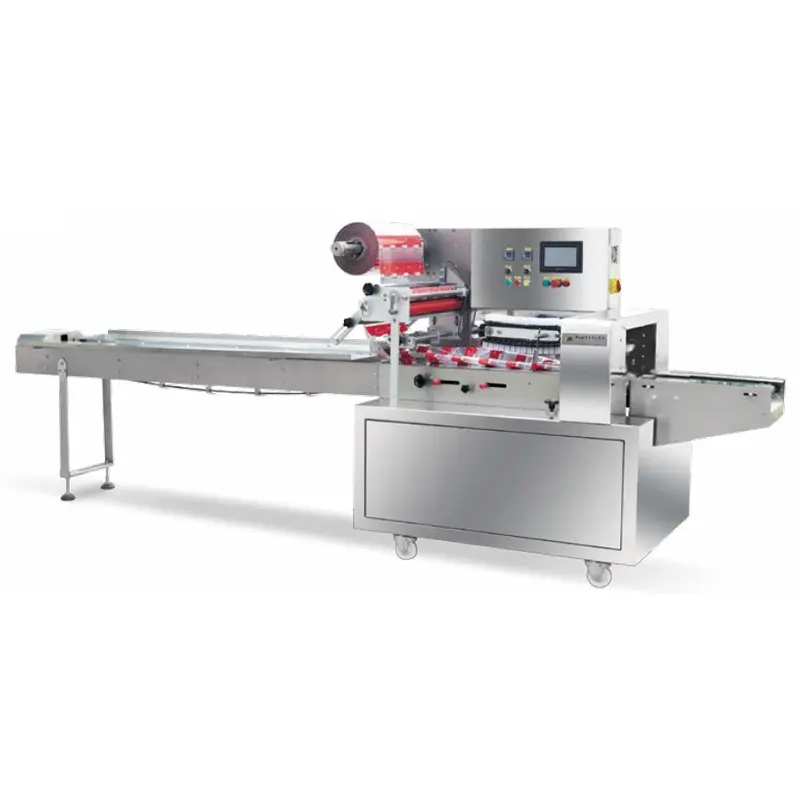 Up-Paper Horizontal Packing Machine For Packaging Regular Objects Biscuits Pies Chocolates Bread Moon-Cakes