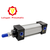 Vérin pneumatique à double effet en alliage d'aluminium, norme ISO, compact, alésage et course personnalisés, actionneur industriel, vente en gros OEM usine