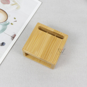 Pemegang ponsel bambu kayu alami, dapat disesuaikan dudukan <span class=keywords><strong>Speaker</strong></span> kayu Amplifier Desktop Tablet untuk ponsel Ipad - Product Image 5