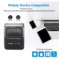 NETUM 1809DD Mini Printer Thermal Portabel 58mm Bluetooth Mendukung Android /IOS