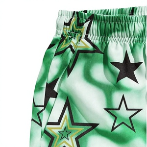 Shorts de Baño para Hombre con Estampado de Estrellas Verdes, Cintura Elástica, Secado Rápido, Casuales, de Longitud Corta, con Estampado Geométrico - Product Image 4