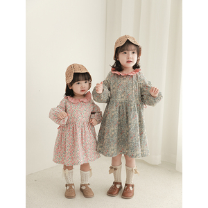 Jolie robe de printemps pour fille, style coréen, <span class=keywords><strong>boutique</strong></span>, 100% coton, motif de fleurs - Product Image 4