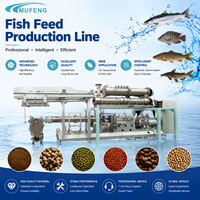 Mufeng 0.5-10 T Ligne de production clé en main de granulés d'aliments aquatiques pour l'extrusion de granulés flottants pour poissons