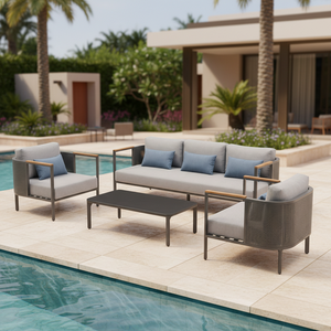 Set di Divani da Esterno Moderni e di Alta Qualità, Arredamento da Giardino per Cortili, Hotel e Parchi - Product Image 5