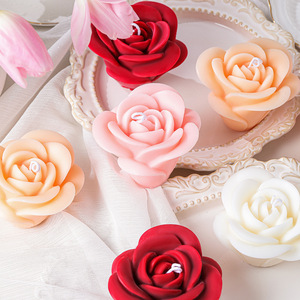Ambiente <span class=keywords><strong>de</strong></span> San Valentín Aromaterapia vela Rosa hecha a mano con regalo <span class=keywords><strong>de</strong></span> cumpleaños Aromaterapia Rosa vela perfumada - Product Image 1