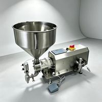 Machine de remplissage semi-automatique pneumatique à tête unique, facile à utiliser, pour crèmes, lotions, shampoings, bouteilles en plastique, jus et miel