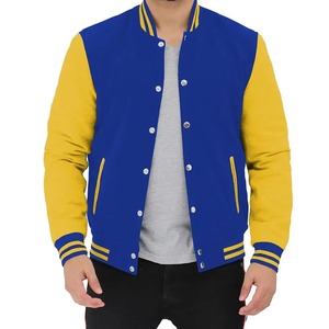 Plus Size <b>Men's</b> Embroidered Casual Autumn Varsity <b>Jacket</b> Single Button Soft Wool / Polyester Fabric and Low Price For Sale - Product Image 4