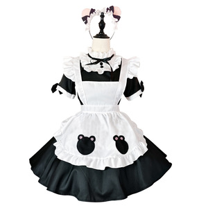 Bear Maid Outfit Cosplay Costume Black White Lolita Dress Anime Role Play Performance Costume For Women Spring 2023 - Product Image 3