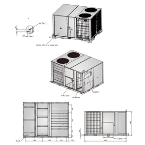Sylon 25ton VRF Clima China Unidad de Paquete de Aire Acondicionado Central de Techo, Aire Acondicionado por Conductos, Exterior a Gas Solar - Product Image 4