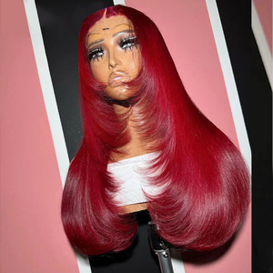 Perruques Lace Front en <span class=keywords><strong>Cheveux</strong></span> Humains à Raie Libre, Coupe Droite Superposée Effet <span class=keywords><strong>Plume</strong></span>, Vente en Gros - Product Image 4