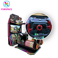 Equipo de Juegos para Interiores, Máquina de Juegos con Temática Única de Carreras Todoterreno, Simulador de Conducción de Autos de Carreras, Operado con Monedas