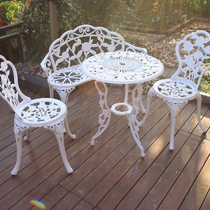 <span class=keywords><strong>Ensemble</strong></span> <span class=keywords><strong>table</strong></span> <span class=keywords><strong>et</strong></span> chaises en <span class=keywords><strong>aluminium</strong></span> moulé pour balcon extérieur, idéal pour les loisirs en plein air, jardin, cour, villa, <span class=keywords><strong>table</strong></span> basse nordique imperméable - Product Image 3