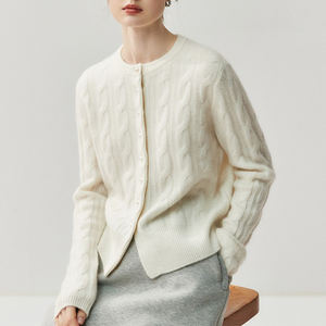 <span class=keywords><strong>เสื้อ</strong></span>คาร์ดิแกนผู้หญิง แขนยาว คอวี ติดกระดุมแถวเดียว สไตล์วินเทจ ผ้าแคชเมียร์ถัก แฟชั่นฤดูใบไม้ร่วงและฤดู<span class=keywords><strong>หนาว</strong></span> รุ่น Jxwatcher - Product Image 6