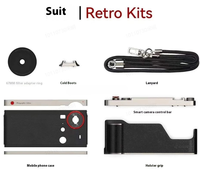 Kit Appareil Photo Nubia Z70S Ultra avec Poignée en Cuir Rétro, Contrôle de Déclenchement Neo Bar, Objectif Monture T, Griffe Porte-Accessoire et Adaptateur Filtre 67mm pour Photographie Mobile