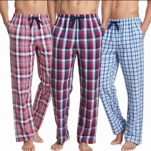 Pantalons de <span class=keywords><strong>pyjama</strong></span> personnalisés pour hommes, bas de <span class=keywords><strong>pyjama</strong></span> en coton, pantalons de détente, vêtements de nuit, pyjamas à carreaux avec poches - Product Image 6