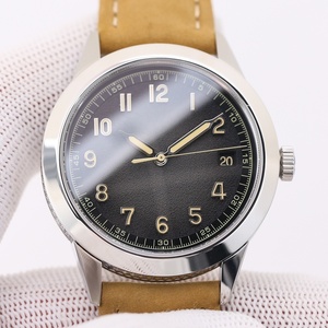 Montre mécanique de 40 mm, bracelet en acier inoxydable de haute qualité, mouvement 330, bracelet en cuir business, verre de 20 mm - Product Image 2