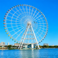 Grande Roue Géante Personnalisée de 50m, 65m, 88m, 101m avec Cabine de Luxe pour Parc d'Attractions Extérieur et Manèges Thématiques