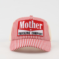 Casquette Trucker 5 Panneaux Unisexe en Tissu Crème avec Broderie Personnalisée et Bande en Maille pour Cyclisme – Vente en Gros
