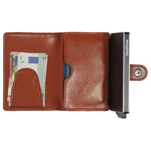 Cartera de Cuero Genuino CardHoda, Unisex, Minimalista, con Cierre Plegable, Bloqueo RFID, Tarjetero Corto, Color Marrón - Product Image 1