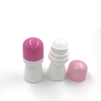 Ensemble de bouteilles rondes personnalisées, flacons d'huile essentielle, à enfiler, conteneurs à rouleau de déodorant colorés avec boule PP
