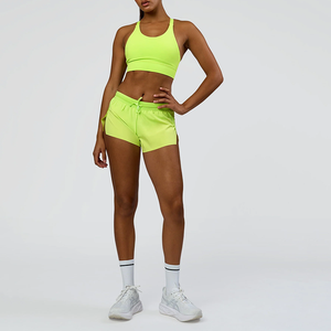 <span class=keywords><strong>Pantaloncini</strong></span> da Corsa da <span class=keywords><strong>Donna</strong></span> Personalizzabili <span class=keywords><strong>con</strong></span> Logo, Tinta Unita, Spacco Alto, Pannelli in Micro Mesh, Coulisse Inferiore, Leggeri, Vita Media, per Palestra e Attività Sportive - Product Image 3