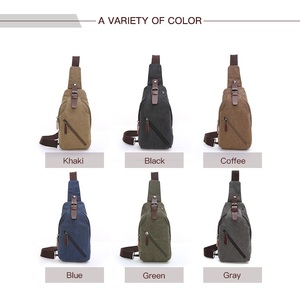 Trendige Schultertasche mit Einzelriemen, Crossbody-Tasche aus Canvas, Sportliche Herren-Brusttasche - Product Image 2