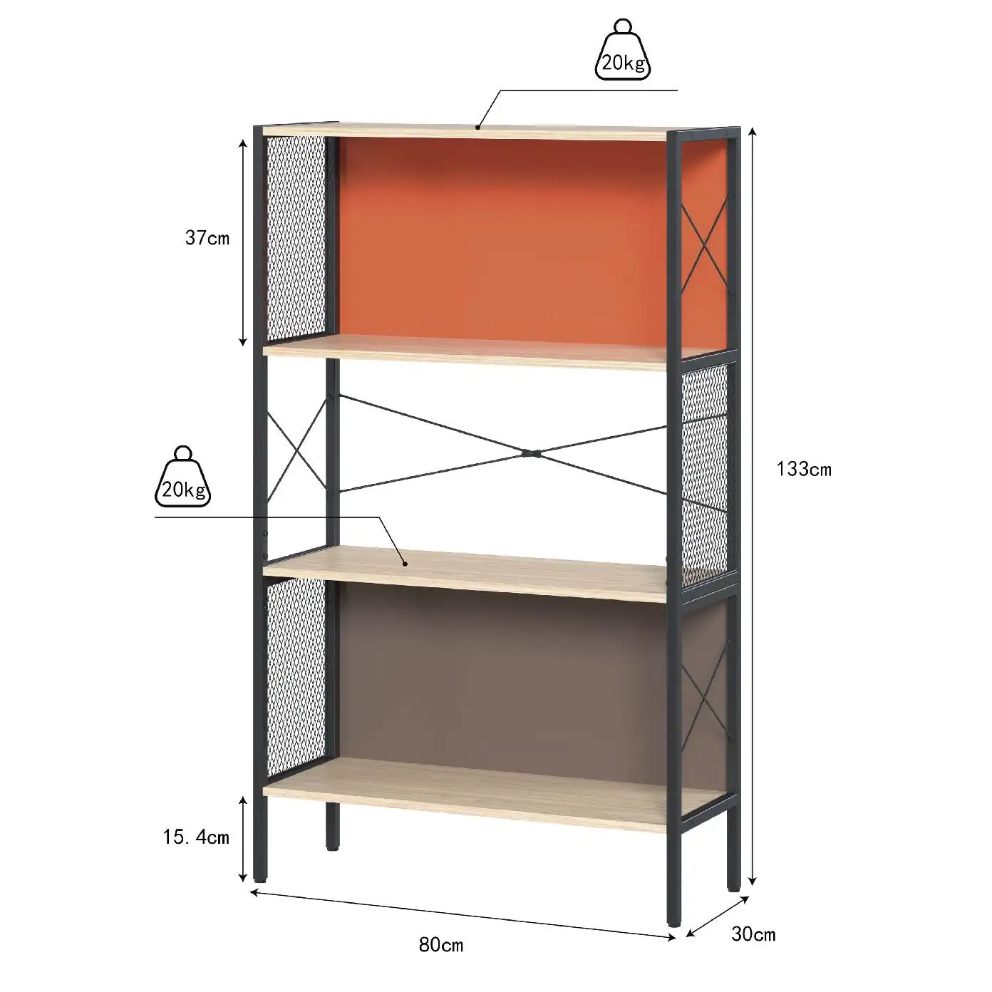 Présentoir de rangement Meubles de salon Armoire en bois Organisateur Étagères Bibliothèque pour enfants pour le salon