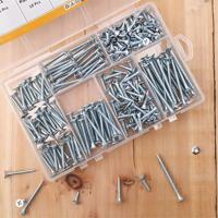 209 pièces haute dureté bois assortis vis de terrasse Kit d'assortiment cloison sèche Patta boîte pour bois gypse vis