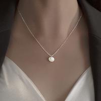 Vente chaude 925 Sterling Silver Fine Jewelry Pearl Shell Pendentif Collier Bijoux pour Femmes