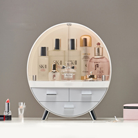 Boîte de rangement cosmétique de bureau moderne et élégante en plastique Huamili avec technologie d'injection, cadeau d'anniversaire parfait pour les femmes