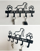 Porte-clés mural en métal noir, support mural pour clés avec découpe silhouette, organisateur de clés mural pour entrée, décoration intérieure, cadeau